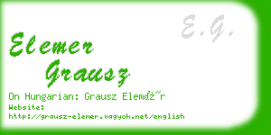 elemer grausz business card